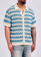 Blue Waves Polo Shirt